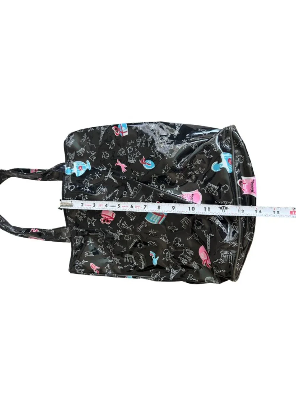 NICK & NORA Black White Print Tote Bag Womens